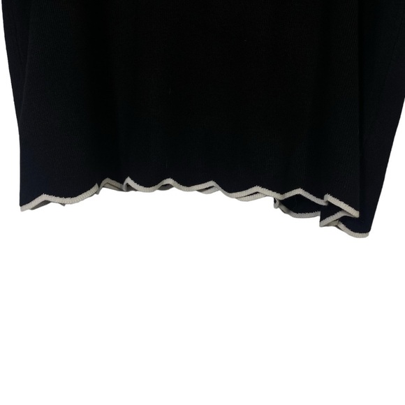 Cable & Gauge women's plus size 1X 3/4 sleeve black knit pullover top - Picture 3 of 6